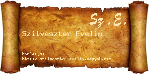 Szilveszter Evelin névjegykártya