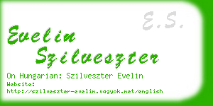 evelin szilveszter business card